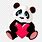 Panda Love Clip Art