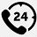 Phone 24 7 Icon PNG