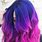 Pink Blue Ombre Hair