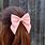 Pink Bow in Hair