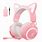 Pink Cat Ear Headphones