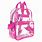 Pink Clear Backpack