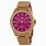 Pink Gold Fossil Watch