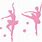 Pink Silhouette Ballerina Clip Art