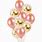 Pink and Gold Confetti Balloons