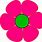 Pink and Green Flowers Clip Art