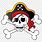 Pirate Skull and Bones Clip Art