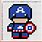 Pixel Art Capitan America