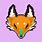 Pixel Art Fox Face