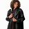 Plus Size Long Leather Coat