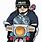 Police Motorcycle Cartoon
