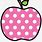 Polka Dot Apple Clip Art