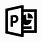 PowerPoint Icon Black and White