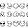 Printable Black and White Emojis