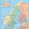 Printable Map of Scandinavia
