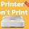 Printer Won't Print From Computer