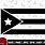 Puerto Rico Flag SVG Black