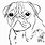 Pug Face Coloring Page
