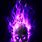 Purple Flaming Skull