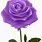 Purple Long Stem Rose Clip Art