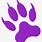 Purple Panther Paw Print