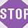 Purple Stop Sign