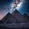 Pyramids of Giza and Stars