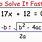 Quadratic Equation Solution Formula