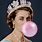 Queen Blowing Bubble Gum
