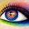 Rainbow Eye Painting