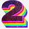 Rainbow Glitter Numbers