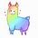 Rainbow Llama Cartoon