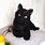 Realistic Stuffed Animals Black Cat