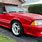Red 1993 Mustang GT