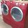 Red Front Load Washer and Dryer