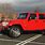 Red Jeep Wrangler Sahara