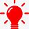 Red Light Bulb Icon