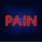 Red Neon Light Pain Word