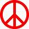 Red Peace Symbol