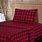 Red Plaid Flannel Sheet Sets