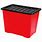 Red Plastic Storage Box