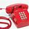 Red Push Button Phone