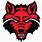 Red Wolf Mascot Logo