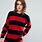 Red and Black Striped Sweater