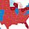 Red and Blue States Map 2016