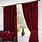 Red and White Curtains for Living Room
