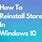 Reinstall Microsoft Store Windows 1.0