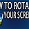 Reset Screen Rotation