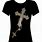 Rhinestone Cross Shirt