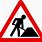 Road Work Sign PNG